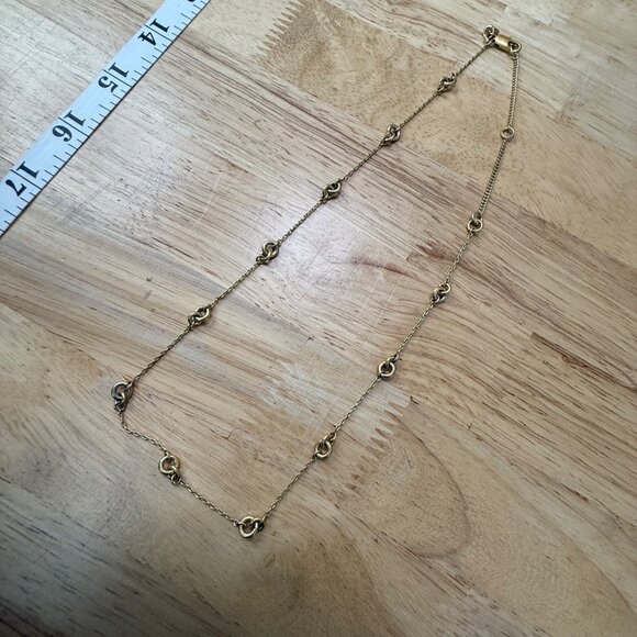 Madewell Gold Knot Chain Necklace, Dainty, Casual - Picture 5 of 7
